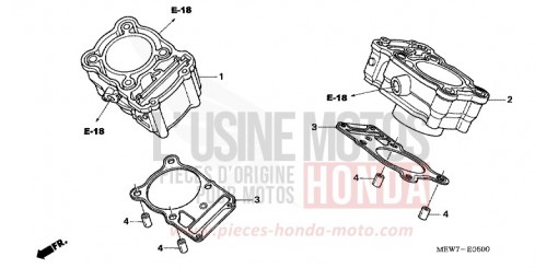 CYLINDRE NT700VA de 2010